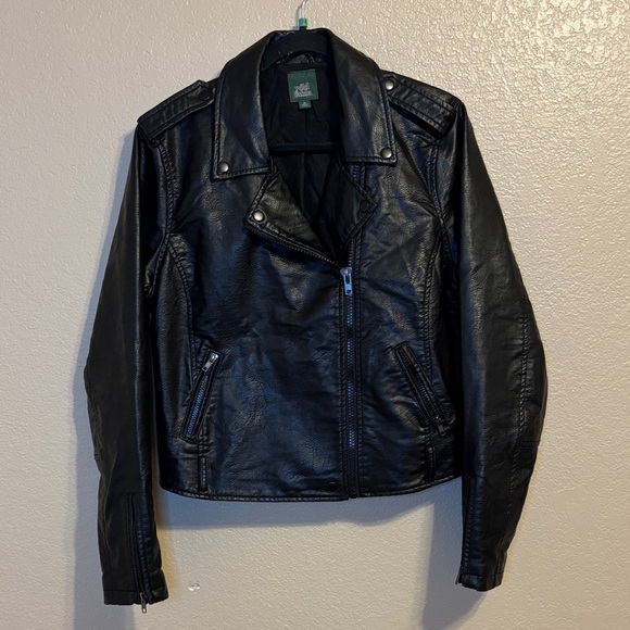 Wild Fable Faux Leather Moto Jacket Black Sz XL - Picture 1 of 8